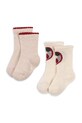 Konges Sløjd ponožky dětské 2 PACK CHERRY ROSE SOCKS 2-pack béžová KS105215.PPY2
