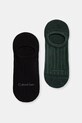 Calvin Klein skarpety stopki męskie 2-pack zielony 701237872