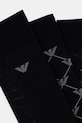 Ponožky Emporio Armani Underwear 3-pak EM000554.AF20089 čierna SS26