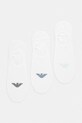 Ponožky Emporio Armani Underwear 3-pack jemný vzor bílá EM000548.AF23600