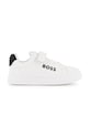 BOSS sneakersy skórzane dziecięce J52824.22.27 biały SS26