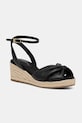Tommy Hilfiger sandały TH BOW MID CORK WEDGE imitacja skóry licowej czarny FW0FW09010