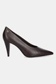 Tommy Hilfiger szpilki skórzane TH SMOOTH LEATHER PUMP FW0FW08960 brązowy SS26