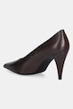 Obuwie Tommy Hilfiger szpilki skórzane TH SMOOTH LEATHER PUMP FW0FW08960 brązowy