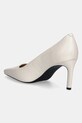 Obuwie Tommy Hilfiger szpilki skórzane TH LOGO LTH PUMP SLANTED HL FW0FW09008 beżowy