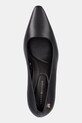 Tommy Hilfiger szpilki skórzane TH LOGO LTH PUMP SLANTED HL brązowy FW0FW09008