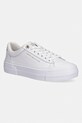 Tommy Hilfiger trampki TH PLATFORM SNEAKER TUMBLED LTR pozostałe biały FW0FW09018