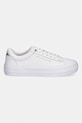 Tommy Hilfiger trampki TH PLATFORM SNEAKER TUMBLED LTR FW0FW09018 biały SS26