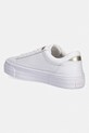 Obuwie Tommy Hilfiger trampki TH PLATFORM SNEAKER TUMBLED LTR FW0FW09018 biały