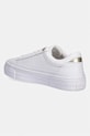 Obuwie Tommy Hilfiger trampki TH PLATFORM SNEAKER TUMBLED LTR FW0FW09018 biały