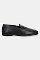 Δερμάτινα μοκασίνια Tommy Hilfiger TH LEATHER LOAFER FW0FW09319 μαύρο SS26