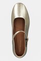 Δερμάτινες μπαλαρίνες Tommy Hilfiger HILFIGER GOLD BALLERINAS χρυσαφί FW0FW09320