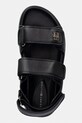 Tommy Hilfiger sandály na platformě dámské kožené LEATHER SPORTY PLATFORM SANDAL černá FW0FW09119