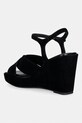Boty Tommy Hilfiger sandály na klínku semišové SUEDE WRAPPED HIGH WEDGE FW0FW09218 černá