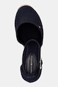 Tommy Hilfiger espadrille su un cuneo da donna FLAG HIGH WEDGE ESPAD CLOSED TOE blu navy FW0FW09225