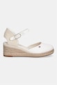 Tommy Hilfiger espadryle damskie MID WEDGE ESPAD CLOSED TOE FW0FW09233 biały SS26