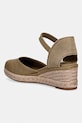 Obuwie Tommy Hilfiger espadryle damskie MID WEDGE ESPAD CLOSED TOE FW0FW09233 zielony