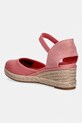 Obuwie Tommy Hilfiger espadryle damskie MID WEDGE ESPAD CLOSED TOE FW0FW09233 różowy
