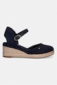 Tommy Hilfiger espadryle damskie MID WEDGE ESPAD CLOSED TOE FW0FW09233 granatowy SS26