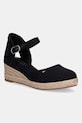 Tommy Hilfiger espadryle damskie MID WEDGE ESPAD CLOSED TOE czarny FW0FW09233