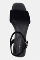 Tommy Hilfiger σανδάλια σε σφήνα σουέτ SUEDE WRAPPED MID WEDGE μαύρο FW0FW09235