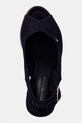 Tommy Hilfiger sandały na koturnie FLAG HIGH WEDGE ESPAD SLINGBACK granatowy FW0FW09343