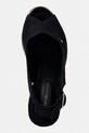 Tommy Hilfiger sandały na koturnie FLAG HIGH WEDGE ESPAD SLINGBACK czarny FW0FW09343