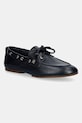 Tommy Hilfiger ženski usnjeni mokasini TH SLEEK LEATHER BOAT SHOE mornarsko modra FW0FW09148