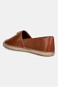 Obuv Tommy Hilfiger espadrilky dámske TH LOGO LEATHER ESPADRILLE FW0FW09246 hnedá