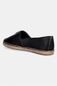 Obuwie Tommy Hilfiger espadryle damskie TH LOGO LEATHER ESPADRILLE FW0FW09246 czarny