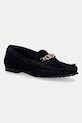 Tommy Hilfiger mokasyny damskie zamszowe TH CHAIN SUEDE LOAFER granatowy FW0FW09327
