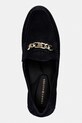 Tommy Hilfiger mokasyny damskie zamszowe TH CHAIN SUEDE LOAFER granatowy FW0FW09327