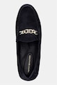 Tommy Hilfiger dámske semišové mokasíny TH CHAIN SUEDE LOAFER tmavomodrá FW0FW09327