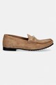 Tommy Hilfiger mokasyny damskie zamszowe TH CHAIN SUEDE LOAFER FW0FW09327 beżowy SS26