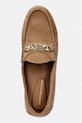 Tommy Hilfiger mokasyny damskie zamszowe TH CHAIN SUEDE LOAFER beżowy FW0FW09327