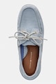 Tommy Hilfiger ženski semišasti mokasini HILFIGER SUEDE BOAT SHOE modra FW0FW09338