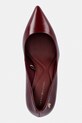Tommy Hilfiger szpilki skórzane ESSENTIAL POINTED PUMP bordowy FW0FW09362