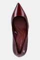 Tommy Hilfiger szpilki skórzane ESSENTIAL POINTED PUMP bordowy FW0FW09362