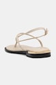 Boty Tommy Hilfiger sandály dámské kožené GOLD HEEL DRESSY SANDAL FW0FW09124 béžová