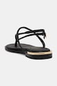 Obuv Tommy Hilfiger sandále dámske kožené GOLD HEEL DRESSY SANDAL FW0FW09124 čierna