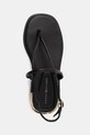 Tommy Hilfiger sandále dámske kožené GOLD HEEL DRESSY SANDAL čierna FW0FW09124