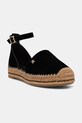 Tommy Hilfiger espadrily na platformě dámské semišové TH PLATFORM ESPAD SUEDE STRAP černá FW0FW09144