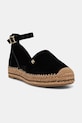 Tommy Hilfiger espadrily na platformě dámské semišové TH PLATFORM ESPAD SUEDE STRAP černá FW0FW09144