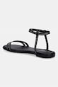 Obuwie Tommy Hilfiger sandały damskie skórzane FLAT SANDAL STITCHING FW0FW09215 czarny