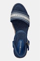 Tommy Hilfiger sandali s polno peto MID WEDGE ESPAD WEBBING modra FW0FW09230