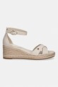 Tommy Hilfiger sandály na klínku MID WEDGE ESPAD X CROSS FW0FW09332 béžová SS26