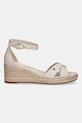 Tommy Hilfiger sandály na klínku MID WEDGE ESPAD X CROSS FW0FW09332 béžová SS26