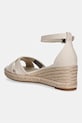 Boty Tommy Hilfiger sandály na klínku MID WEDGE ESPAD X CROSS FW0FW09332 béžová