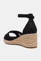 Boty Tommy Hilfiger sandály na klínku MID WEDGE ESPAD X CROSS FW0FW09332 černá