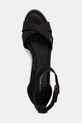 Tommy Hilfiger sandály na klínku MID WEDGE ESPAD X CROSS černá FW0FW09332